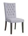 Chairs Wooden Chair - 21" X 25" X 45" 2pc Gray Fabric And Gray Oak Side Chair HomeRoots