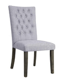 Chairs Wooden Chair - 21" X 25" X 45" 2pc Gray Fabric And Gray Oak Side Chair HomeRoots
