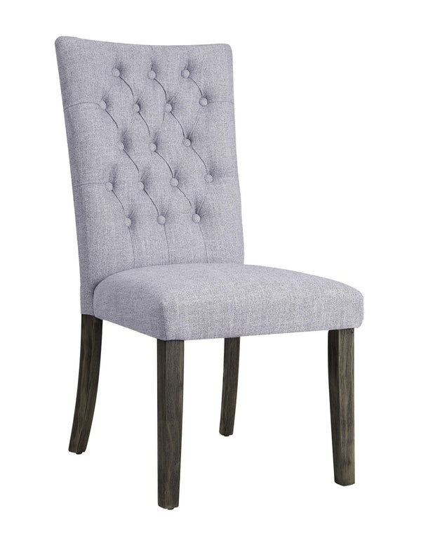 Chairs Wooden Chair - 21" X 25" X 45" 2pc Gray Fabric And Gray Oak Side Chair HomeRoots