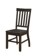 Chairs Wooden Chair - 22" X 19" X 40" Rustic Walnut Wood Side Chair (Set-2) HomeRoots