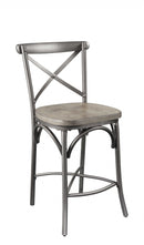 Chairs Wooden Chair - 22" X 20" X 40" 2pc Gray Oak And Sandy Gray Counter Height Chair HomeRoots
