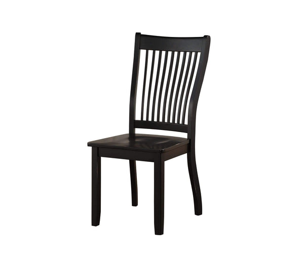 Chairs Wooden Chair - 22 x 24 x 39 Black - Side Chair (Set-2) HomeRoots