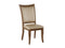 Chairs Wooden Chair - 23" X 19" X 40" 2pc Beige Leatherette And Gray Oak Side Chair HomeRoots