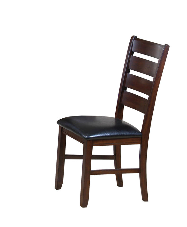 Chairs Wooden Chair - 23" X 20" X 40" 2pc Black And Cherry Side Chair HomeRoots