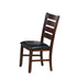 Chairs Wooden Chair - 23" X 20" X 40" 2pc Black And Cherry Side Chair HomeRoots