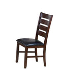 Chairs Wooden Chair - 23" X 20" X 40" 2pc Black And Espresso Side Chair HomeRoots