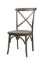 Chairs Wooden Chair - 24" X 20" X 37" 2pc Gray Oak And Sandy Gray Side Chair HomeRoots