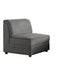 Chairs Wooden Chair - 30" X 34" X 33" Gray Velvet Reversible Armless Chair HomeRoots