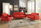 Chairs Wooden Chair - 33" X 31" X 35" Red Linen Chair HomeRoots