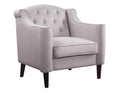 Chairs Wooden Chair - 33" X 33" X 37" Cream Fabric Chair HomeRoots