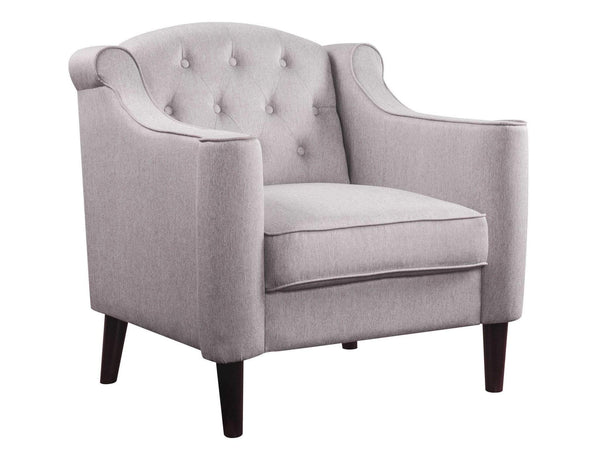 Chairs Wooden Chair - 33" X 33" X 37" Cream Fabric Chair HomeRoots