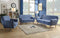 Chairs Wooden Chair - 35" X 31" X 35" Blue Linen Chair HomeRoots