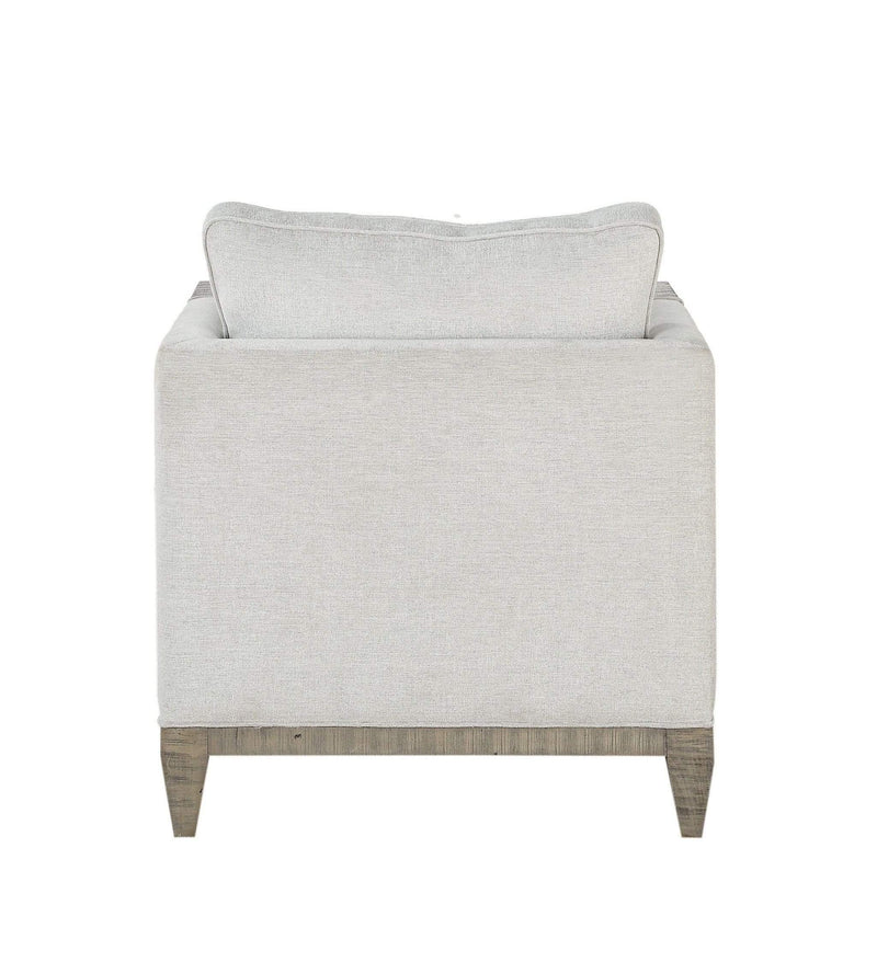 Chairs Wooden Chair - 38" X 33" X 35" Fabric Salvaged Natural Upholstery Wood Leg Chair HomeRoots