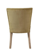 Chairs Yellow Accent Chair - 21" X 22" X 34" Yellow Wood Polyester Dining Chair HomeRoots