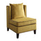 Chairs Yellow Accent Chair - 29" X 32" X 39" Yellow Velvet Accent Chair HomeRoots