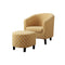 Chairs Yellow Accent Chair - 45'.5" x 49" x 45'.5" Yellow, Black, Foam, Solid Wood, Cotton, Linen - Accent Chair HomeRoots
