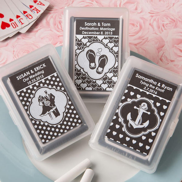 Chalk Board Collection Playing Card Favors for weddings-Celebration Party Supplies-JadeMoghul Inc.