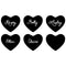 Chalk Heart Stickers (Set of 12)-Wedding General-JadeMoghul Inc.