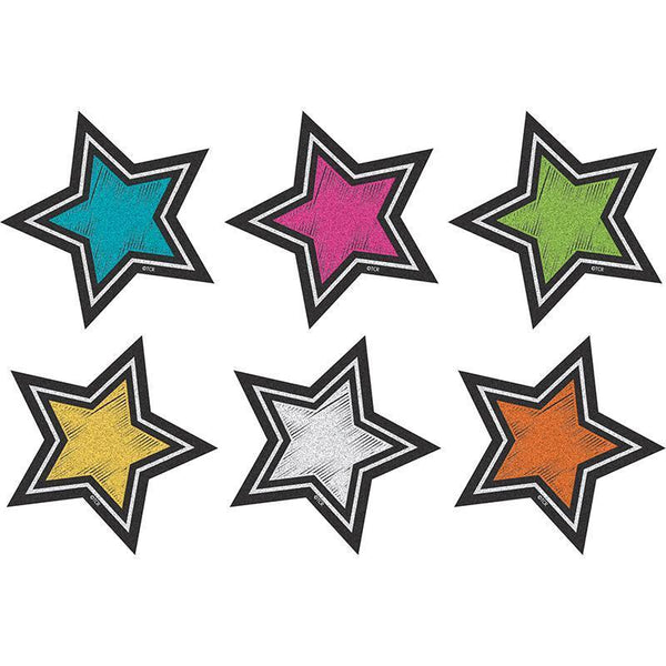 CHALKBOARD BRIGHT STAR MINI ACCENTS-Learning Materials-JadeMoghul Inc.