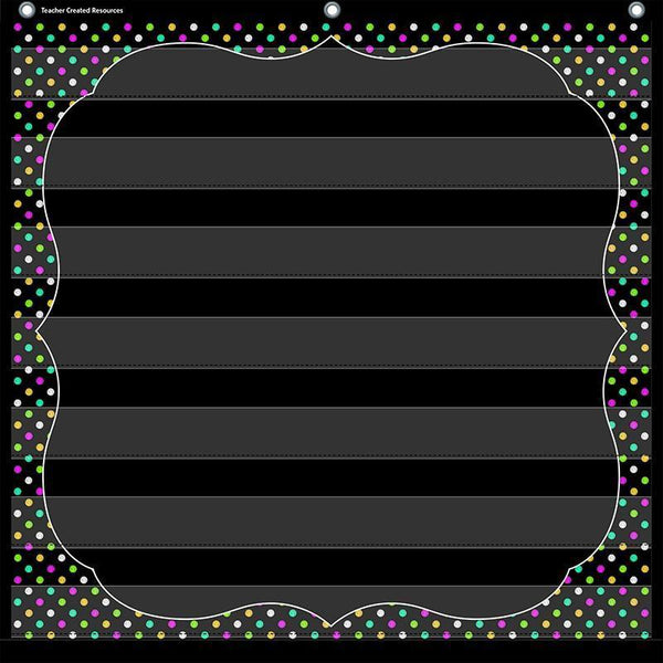 CHALKBOARD BRIGHTS 7 POCKET CHART-Learning Materials-JadeMoghul Inc.