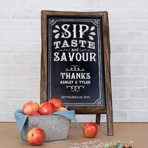 Chalkboard Print Personalized Sign for Rustic Wood Frame Daiquiri Green (Pack of 1)-Wedding Signs-Pastel Pink-JadeMoghul Inc.