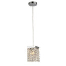 Chandeliers Contemporary Chandeliers - Jehra 1-light Square-shaped Crystal 6-inch Chrome Chandelier HomeRoots
