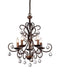Chandeliers Dining Room Chandeliers - Grace Antique Bronze and Crystal Drop Curved 5-light Chandelier HomeRoots