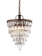 Chandeliers Dining Room Chandeliers - Martinee Antique Bronze and Crystal Inverted Pyramid Chandelier HomeRoots