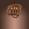 Chandeliers Modern Chandeliers - Natalia 3-light Rope Enclosed Chandelier with Bulbs HomeRoots