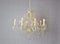 Traditional Style Iron Chandelier with Crystal Accent , White and Clear