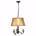 Chandeliers Simply Elegant Metal Chandelier, Gold and black Benzara