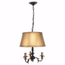 Chandeliers Simply Elegant Metal Chandelier, Gold and black Benzara