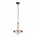 Chandeliers Solid Iron Spray 6-Light Chandelier, Gold and Black Benzara