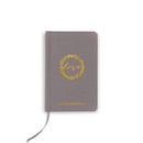 Charcoal Linen Pocket Journal - Love Wreath Emboss (Pack of 1)-Wedding Ceremony Accessories-JadeMoghul Inc.