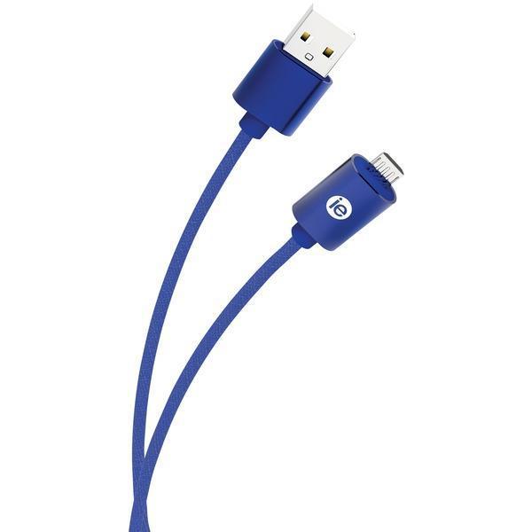 Charge & Sync Braided Micro USB to USB Cable, 10ft (Blue)-USB Charge & Sync Cable-JadeMoghul Inc.