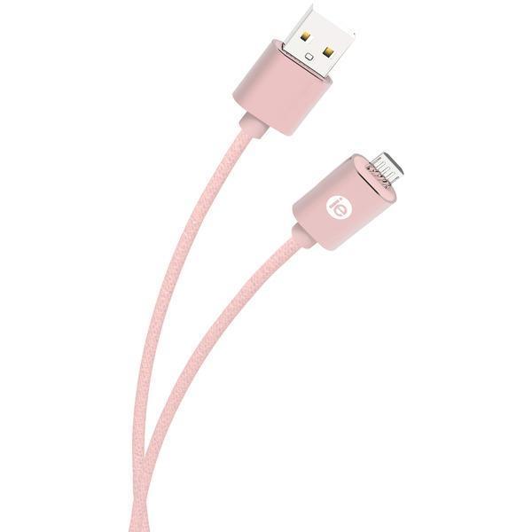 Charge & Sync Braided Micro USB to USB Cable, 6ft (Rose Gold)-USB Charge & Sync Cable-JadeMoghul Inc.