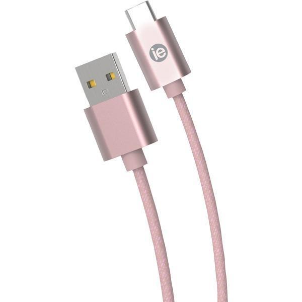 Charge & Sync Braided USB-C(TM) to USB-A Cable, 6ft (Rose Gold)-USB Charge & Sync Cable-JadeMoghul Inc.