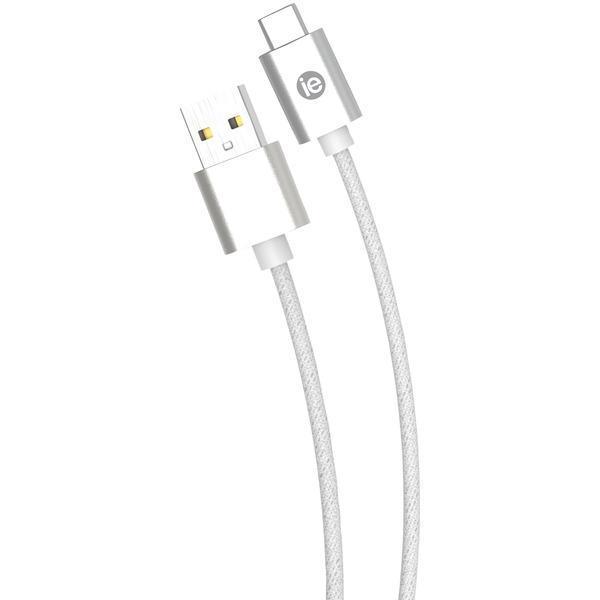 Charge & Sync Braided USB-C(TM) to USB-A Cable, 6ft (White)-Wall Chargers-JadeMoghul Inc.