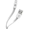 Charge & Sync Flat Micro USB to USB-A Cable, 4ft (White)-USB Charge & Sync Cable-JadeMoghul Inc.