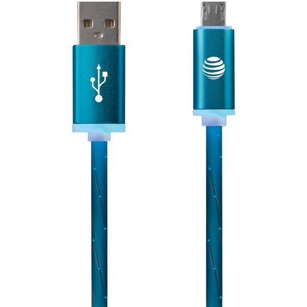 Charge & Sync Illuminated USB to Micro USB Cable, 3ft (Blue)-USB Charge & Sync Cable-JadeMoghul Inc.