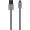 Charge & Sync USB Cable with Lightning(R) Connector, 10ft (Gray)-USB Charge & Sync Cable-JadeMoghul Inc.