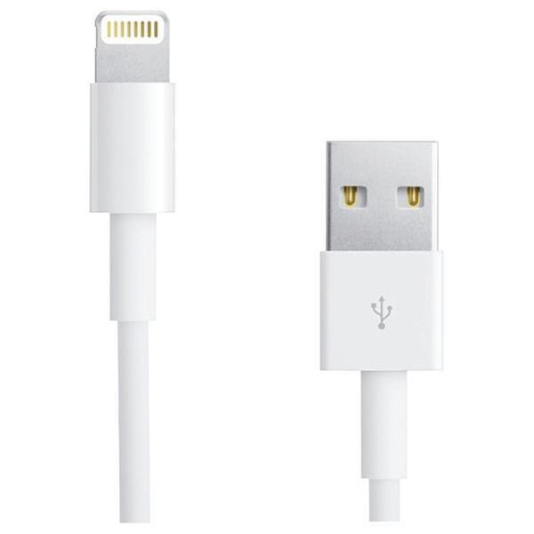 Charge & Sync USB Cable with Lightning(R) Connector, 3ft (White)-USB Charge & Sync Cable-JadeMoghul Inc.