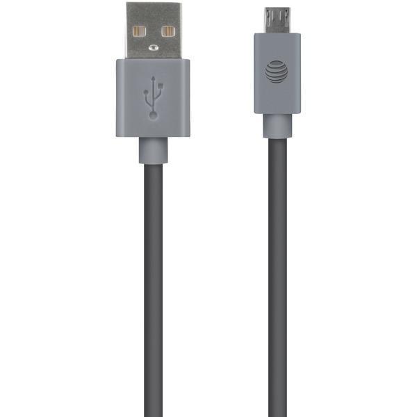 Charge & Sync USB to Micro USB Cable, 10ft (Gray)-USB Charge & Sync Cable-JadeMoghul Inc.