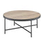 Charming Coffee Table, Weathered Oak Brown-Coffee Tables-Oak Brown-PB Metal-JadeMoghul Inc.