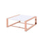 Charming Coffee Table, White High Gloss & Copper-Coffee Tables-Copper/White-High Gloss Metal-JadeMoghul Inc.