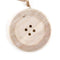 Charming Wooden Button Decoration with Natural Finish - Medium White (Pack of 1)-Ceremony Decorations-JadeMoghul Inc.