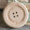 Charming Wooden Button Decoration with Natural Finish - Small White (Pack of 1)-Ceremony Decorations-JadeMoghul Inc.