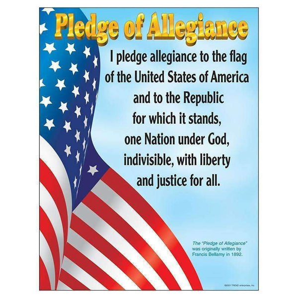 CHART PLEDGE OF ALLEGIANCE GR K-3-Learning Materials-JadeMoghul Inc.