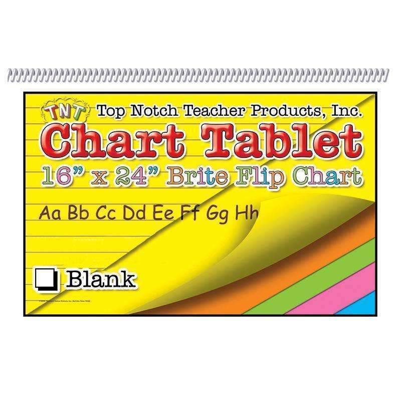CHART TABLET 16X24 ASSORTED BLANK-Supplies-JadeMoghul Inc.
