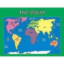 CHARTLET WORLD MAP 17 X 22-Learning Materials-JadeMoghul Inc.